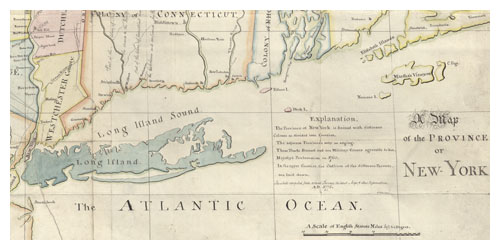 'A map of the province of New York'